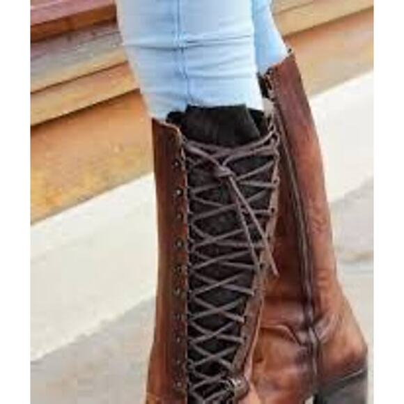 FREEBIRD BY STEVEN WYATT TALL BOOTS IN COGNAC SIZE 6 - Picture 2 of 11